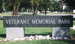 Veterans Memorial park sign 1